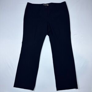 Michael Kors Womens Navy Blue Stretch Dress Pants Size 12 Mid Rise Trousers